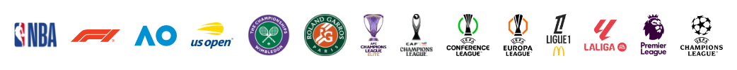 غاروس، تصفيات كأس آسيا، التصفيات الأوروبية، دوري أبطال آسيا النخبة، كأس الأمم الإفريقية، الاتحاد الإفريقي لكرة القدم، دوري المؤتمر الأوروبي، الدوري الأوروبي، الدوري الفرنسي، الدوري الإسباني، الدوري الإنجليزي الممتاز، ودوري أبطال أوروبا.