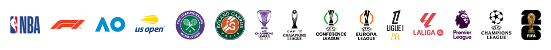غاروس، تصفيات كأس آسيا، التصفيات الأوروبية، دوري أبطال آسيا النخبة، كأس الأمم الإفريقية، الاتحاد الإفريقي لكرة القدم، دوري المؤتمر الأوروبي، الدوري الأوروبي، الدوري الفرنسي، الدوري الإسباني، الدوري الإنجليزي الممتاز، ودوري أبطال أوروبا.