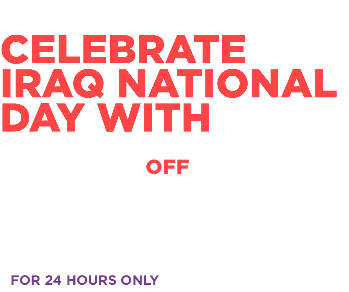 Celebrate Iraq National Day with 50% off on all beIN packages, for 24 hours only